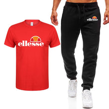 Load image into Gallery viewer, Men's Sets T Shirts+pants Two Pieces Sets Casual Tracksuit Men/Women New Fashion printing suits sportwear Gyms Fitness trousers